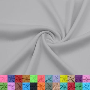 Imagem de Stylish FABRIC Forro interloque 100% poliéster de 152 cm de largura – tecido de malha leve elástico bidirecional da The Yard para vestuário, maternidade, decorações de festa, cortinas, artesanato e
