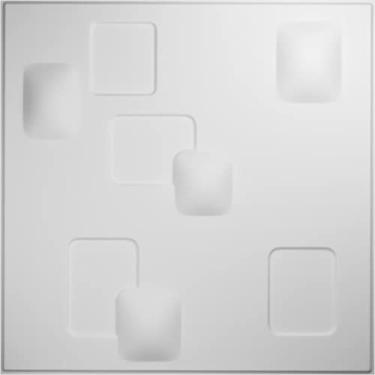 Imagem de Ekena Millwork Painel de parede 3D decorativo Avila EnduraWall WP20X20AVWH 49 5/8" L x 19 5/8" A, branco