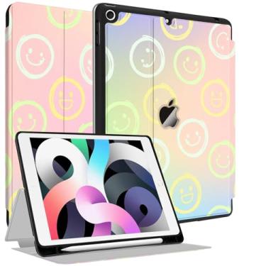 Imagem de Capa para iPad 9ª/8ª/7ª geração de 10,2 polegadas 2021/2020/2023, capa fólio de couro premium com suporte para Apple Pencil - hibernar/despertar automático e vários ângulos de visualização