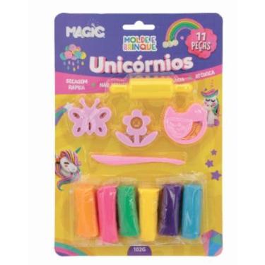 Imagem de Massa Para Modelar Criativa Unicornio 11Pcs Molde E Brinqu - MAGIC KID
