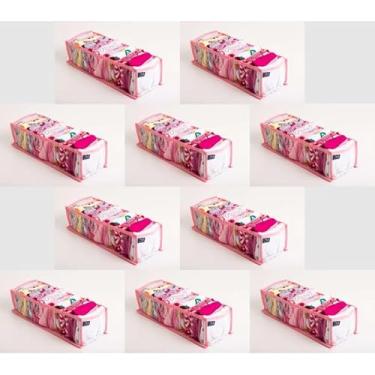 Imagem de Kit 10 Colmeias Organizadoras, Transparentes, para Gavetas, Meias e Lingerie, Rosa