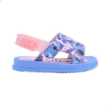 Imagem de Sandália Infantil Grendene Kids Stitch Hora Azul, Az, Azul, Rosa, 22