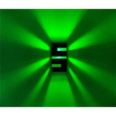 Imagem de Massuia Arandela Preta com LED 5W, Lente Verde, Efeito Cromoterapia, Design Moderno, Bivolt
