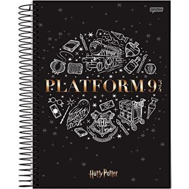 Imagem de Kit de Cadernos de 10 Matérias, Capa Dura, Colegial Harry Potter, 160 Folhas, Embalagem com 5 Unidades, Jandaia
