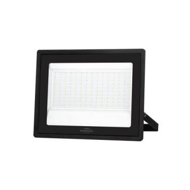 Imagem de Refletor Blumenau Led Tech Pro 150W Preto Bivolt, 3000K Luz Amarela