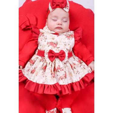 Imagem de Saída de Maternidade Menina Pompom Floral 05 Peças - Maribaby Enxovais