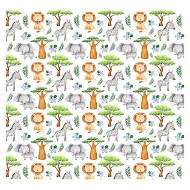 Imagem de Papel de Parede Adesivo Infantil Animais Safari Quarto Bebe - 771pcp -