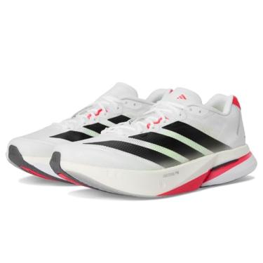 Imagem de adidas Tênis de corrida masculino Adizero Boston 13, Branco/preto/vermelho lúcido, 36