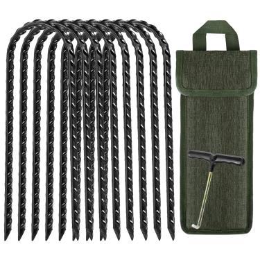 Imagem de Yihurlm Estacas âncoras trampolim de vento alto (pacote com 8)