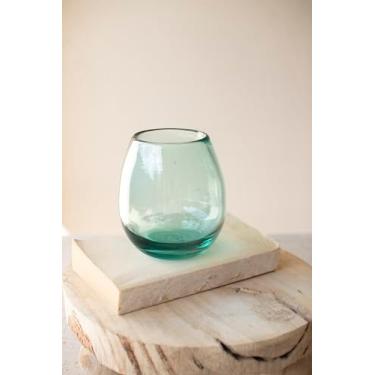 Imagem de KALALOU Taça de vinho transparente sem haste, tamanho único, verde
