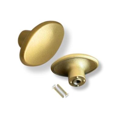 Imagem de Kit 8 Puxadores Ponto Oval de Gavetas, Móveis em Metal - Compras Fácei