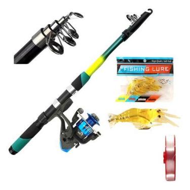 Imagem de Vara De Pesca Telescopica Molinete Isca Artificial Linha  - CIMIK IMPO