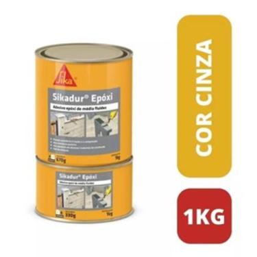 Imagem de 2kg Adesivo Epóxi estrutural Sikadur Cinza media fluidez aço ferro mad