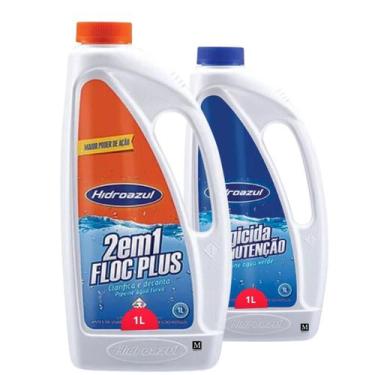 Imagem de kit Clarificante e  algicida de Manutenção 1 litro Hidroazul