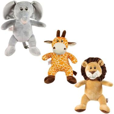 Imagem de Escolha Seu Super Trio Safari De Pelúcia Presente Nicho Brinquedo Deco