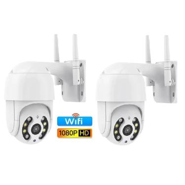 Imagem de kit 2 Câmera Ip Externa Speed Dome Wifi Auto Tracking Ip66 Ptz