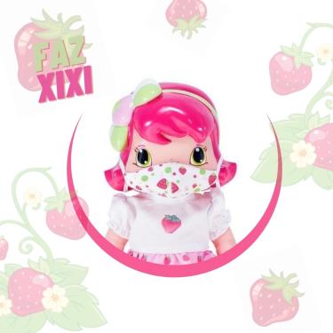 Imagem de Boneca Moranguinho dodói c/ máscara faz xixi Mimo Toys 4002