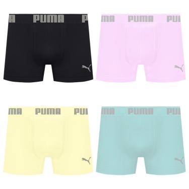 Imagem de Kit 4 Cuecas Puma Boxer Sem Costura Masculina