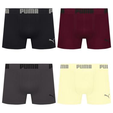 Imagem de Kit 4 Cuecas Puma Boxer Sem Costura Masculina