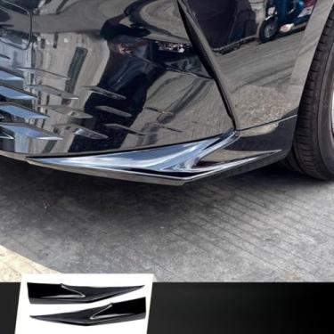 Imagem de Kit de carroceria de spoiler difusor de para-choque dianteiro para carro compatível com Camry 9ª geração 2024+ protetor de para-choque acabamento de canto acessórios para carro (preto brilhante)