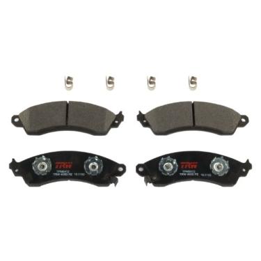 Imagem de TRW TPM0412 Conjunto de pastilhas de freio a disco para Chevrolet Corvette: 1988-1996 e outras aplicações Frente preta