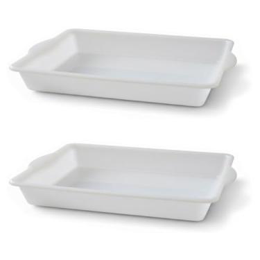 Imagem de Bandeja Plástica 2,4 Litros Multiuso Retangular Branca Reforçada Para Carnes Legumes Frutas e Alimentos (2)