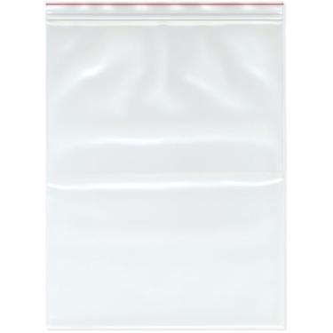 Imagem de Minigrip Red Line 33 cm x 45 cm (pacote com 50), 6 mil sacos de plástico recicláveis com zíper duplo industrial