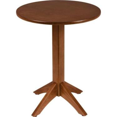 Imagem de Mesa Madeira Tramontina London 2 Lugares 60cm Tauarí Amêndoa Redonda T