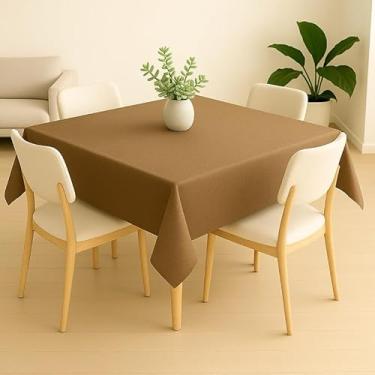 Imagem de Toalha de Mesa Retangular 6 Lugares Oxford Decorativa para Cozinha Sala de Jantar (Tabaco)