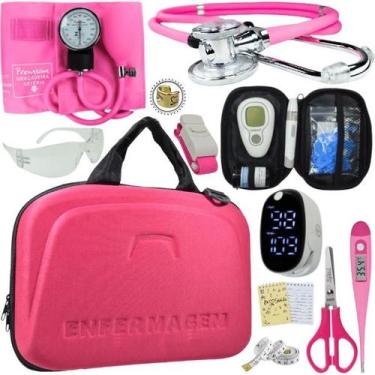 Imagem de Kit Enfermagem Estagio Super Luxo Medidor de Glicose Completo Premium,
