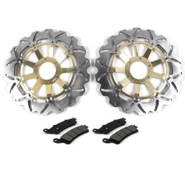 Imagem de Discos e pastilhas de freio dianteiro Arashi para Honda XL1000V XLV 1000 Varadero 1999-2006, acessórios de substituição de motocicleta dourados
