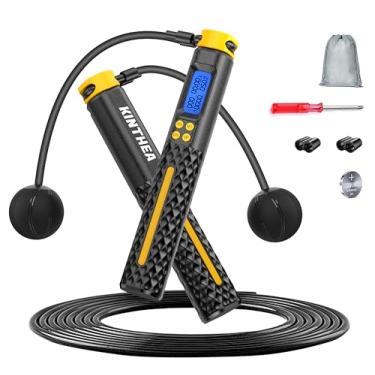 Imagem de KINTHEA Corda de pular inteligente 2 em 1 com contador e tela de LED, corda de pular sem fio com contador para mulheres, homens, todas as idades, corda de pular ajustável para exercícios aeróbicos em