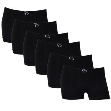 Imagem de Kit 6 Cueca Boxer Menino Infantil Rafa Parize Sem Costura Elastano Pre