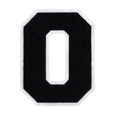 Imagem de Patch de número de chenille preto de 15 cm – aplique bordado grande universitário para jaquetas, camisas, moletons com capuz, bolsas e jeans – decoração de roupas DIY, uniforme de equipe e presente (1