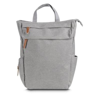 Imagem de Mochila Multifuncional em Poliéster Cinza Compartimento Térmico 17L - 