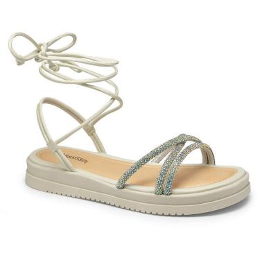 Imagem de Sandalia Papete Feminina Mississipi Strass Amarração MI717