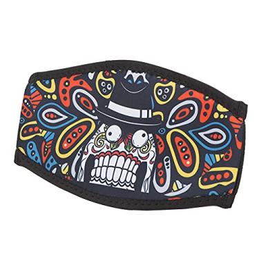 Imagem de 010 SBR Máscara de mergulho alça de cabelo confortável protetor de neoprene para mergulho adequado para a maioria das alças de máscara inspiração africana (impressão de desenho animado - dentes