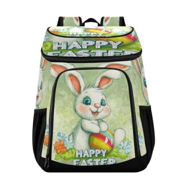 Imagem de Wassud Mochila térmica branca com isolamento de ovo colorido para mulheres e homens, 36 latas à prova de vazamento, lancheira para piquenique, praia, acampamento, 33 x 20 x 43 cm