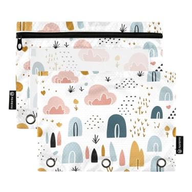 Imagem de Wassud The Rainbows Pacote com 2 pastas para fichário com 3 furos, pasta organizadora de arquivos para casa, escritório