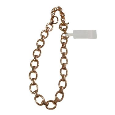 Imagem de Pulseira Feminina em Corrente, Banho de Ouro 18k, Estilo Taxada