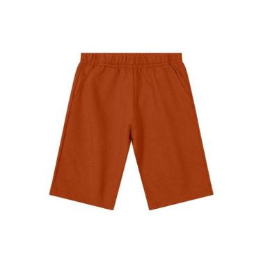 Imagem de Bermuda Básica Infantil Menino Em Moletinho Brandili-Marrom, Marrom, 1
