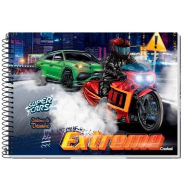 Imagem de Caderno De Cartografia E Desenho Espiral A4 Capa Dura 60 Folhas Super Cars Credeal Estampa 2