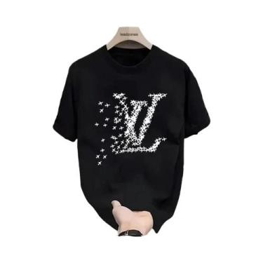 Imagem de Camiseta Unissex Oversized De Algodão Com Gola Redonda E Manga Curta, 