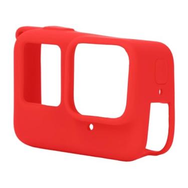 Imagem de Cryfokt Ace Pro Silicone Case Lens Cap Capa Protetora à Prova D'água à Prova de Choque Fácil de Limpar para Usuários de Câmeras de Ação (Vermelho)