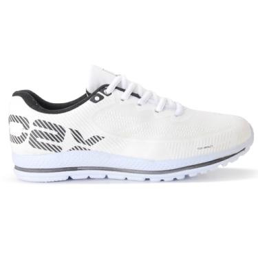 Imagem de Tênis Masculino O2X Para Academia Treino Caminhada Sola Macia Ultra Leve (Branco Preto, BR, Adulto, Numérico, 39)