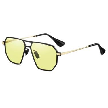 Imagem de HCPIHF Óculos de sol polarizados fotocromáticos UV400 para homens e mulheres com dobradiça de mola (fotocromático C2)