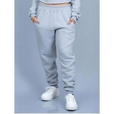 Imagem de Calça Moletom Lisa Flanelada Esportiva Estilo Jogger-Unissex