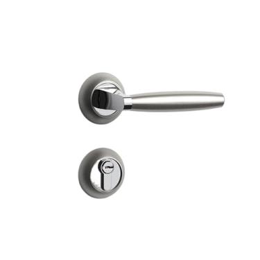 Imagem de Fechadura silenciosa estilo minimalista nórdico fechadura de porta interna de madeira adequada para espessura de porta 35-50 mm (sem chave)