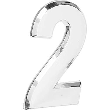 Imagem de Número Residencial 3D"2" Plástico ABS Cromado Metalcromo