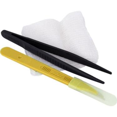 Imagem de KIT RETIRADA DE PONTOS RESINA ESTÉRIL C/BISTURI 1UN KOLPLAST Tamanho:Ú